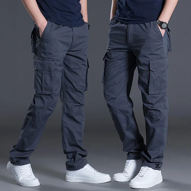 kf-S88b93a43f8ca4192a4065bc9c55c9f89O-New-Cargo-Pants-Men-s-Loose-Straight-Oversize-Clothing-Solid-Grey-Versatile-Work-Wear-Black-Joggers